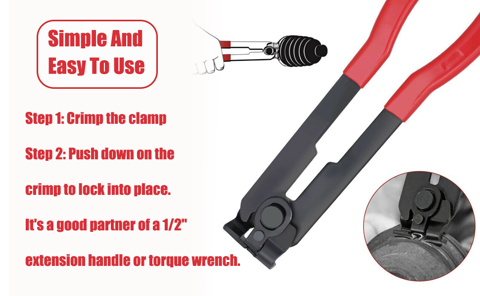 FSBNJKS CV Joint Axle Boot Clamp Pliers Tool with 20 Crimp