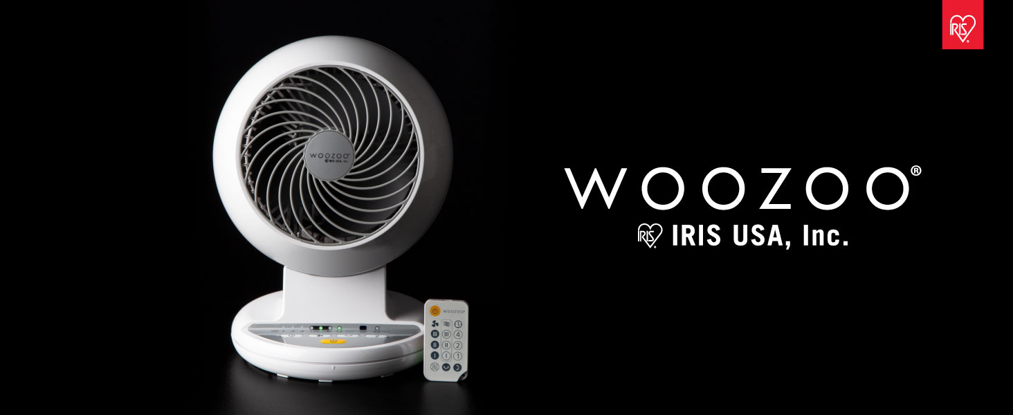 IRIS USA WOOZOO Oscillating Fan, Vortex Fan, Remote