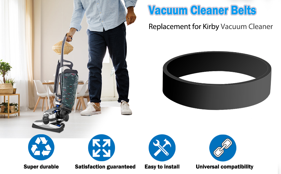 4 Pack Vacuum Belts Replacement for Kirby Vacuum Cleaner