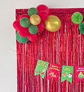 Tinsel Backdrop Party Decorations, Melsan 3.2 x 8 ft Foil Fringe Curtains Party Backdrop for...