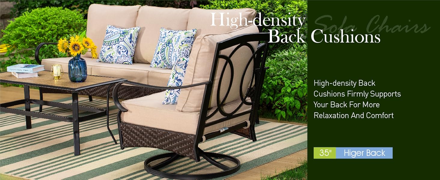 Sophia & William Extra Large Outdoor Patio Furniture Set 6