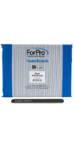 ForPro Foam Boards, Black, 100/180 Grit, Double-Sided Manicure Nail Files