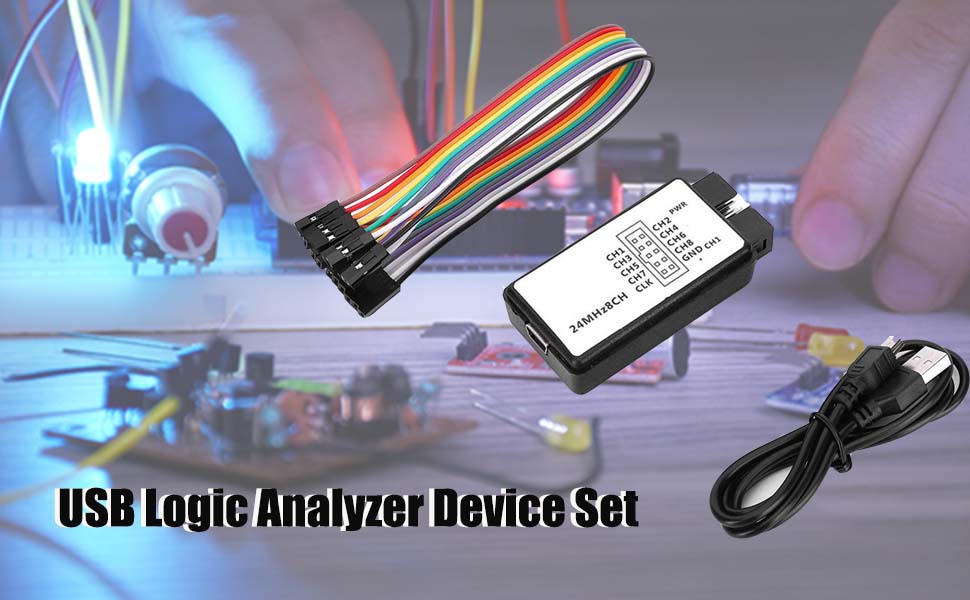 Logic Analyzer 24MHz, 8 Channel Input Memory 24MHz Digital Logic