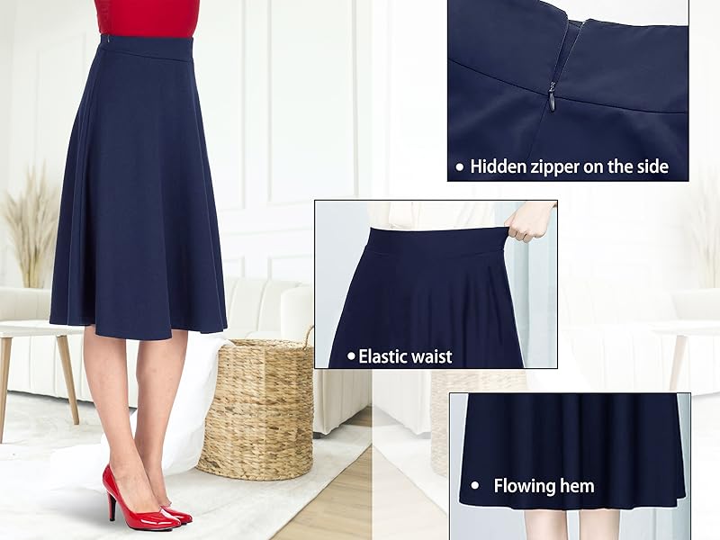 新品未使用【eaphi】LINEN LIKE TIGHT SKIRT Amazon.com: ELIGNTLOFT Women's Elastic High Waist Casual
