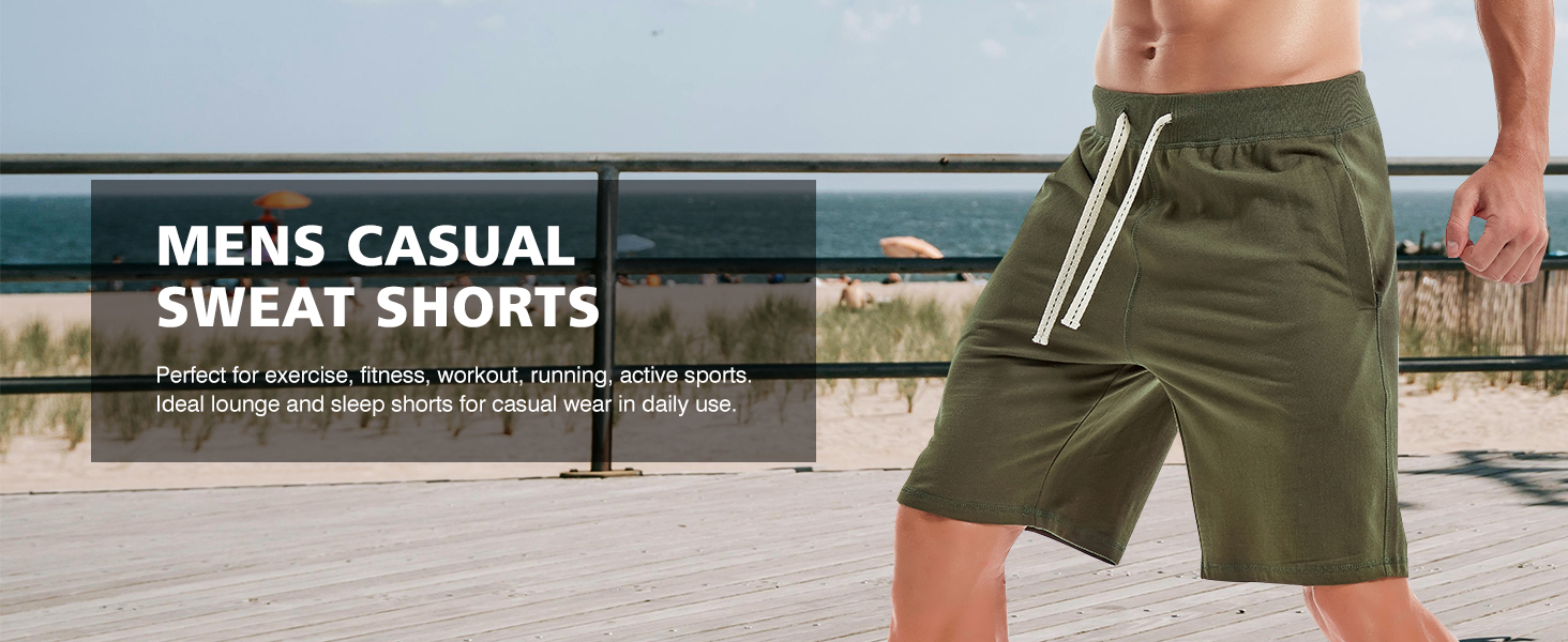 mens sweat shorts