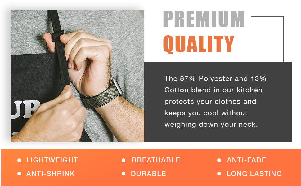 Adjustable Apron with Pockets , Cooking Baking