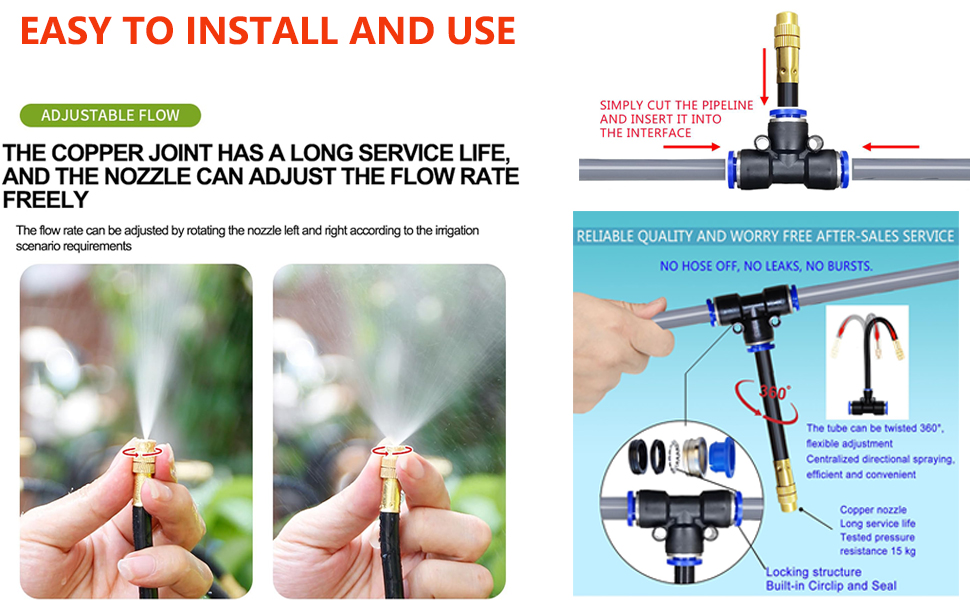 Automatic Irrigation System with 360-degree Bending Dropper