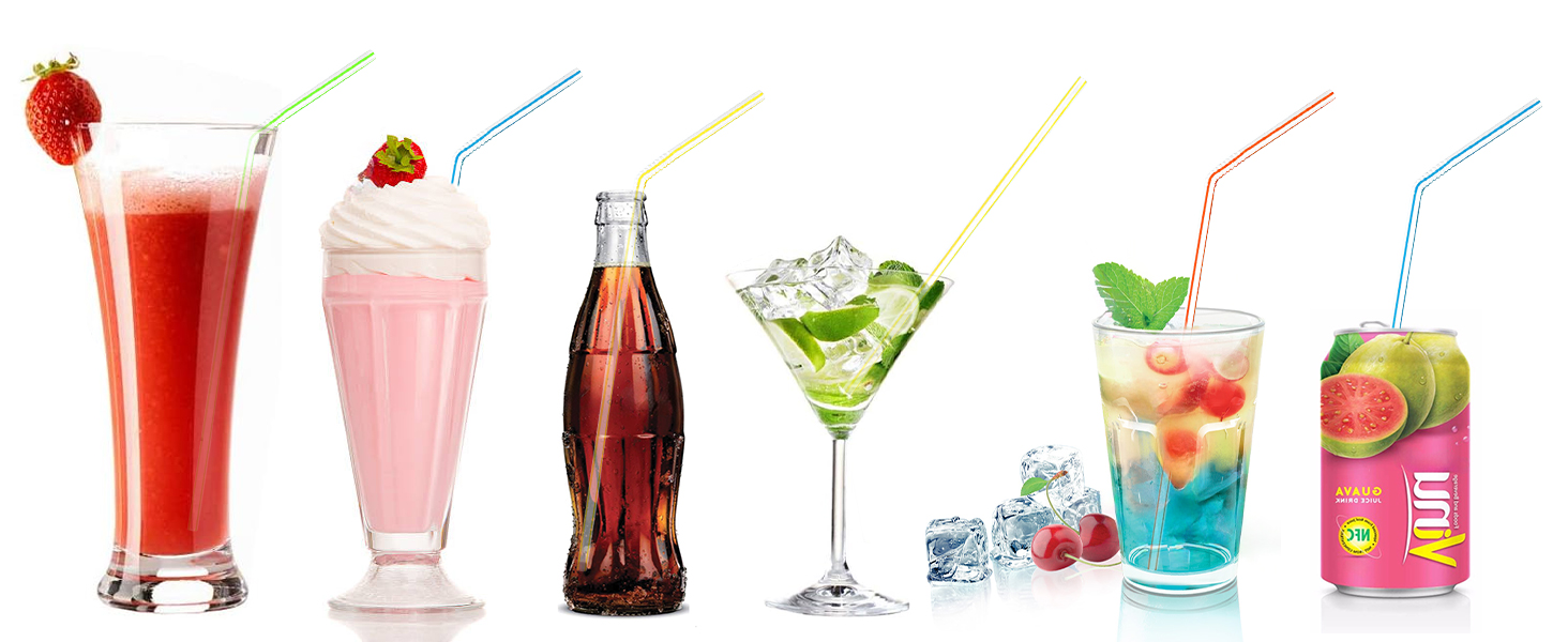 Flexible Disposable Plastic Straws