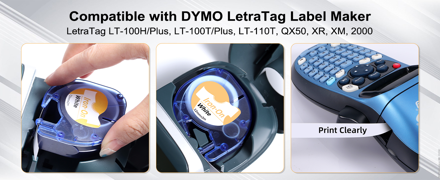 Labelife Compatible Dymo LetraTag IronOn Fabric Labels