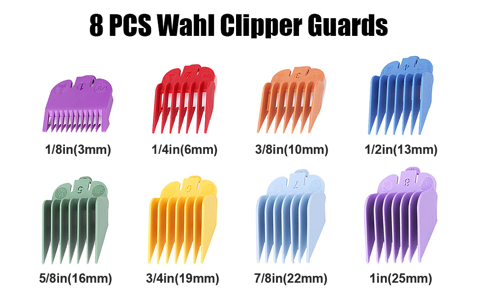 Clipper Guards for Wahl from 1/16 Inch to 1 Inch(1.525MM