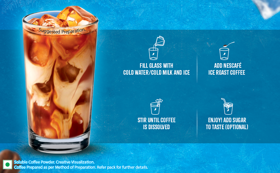 NESCAFE Ice Roast Instant Coffee Powder for Cold Coffee Lovers Right Coffee for lced Coffee
