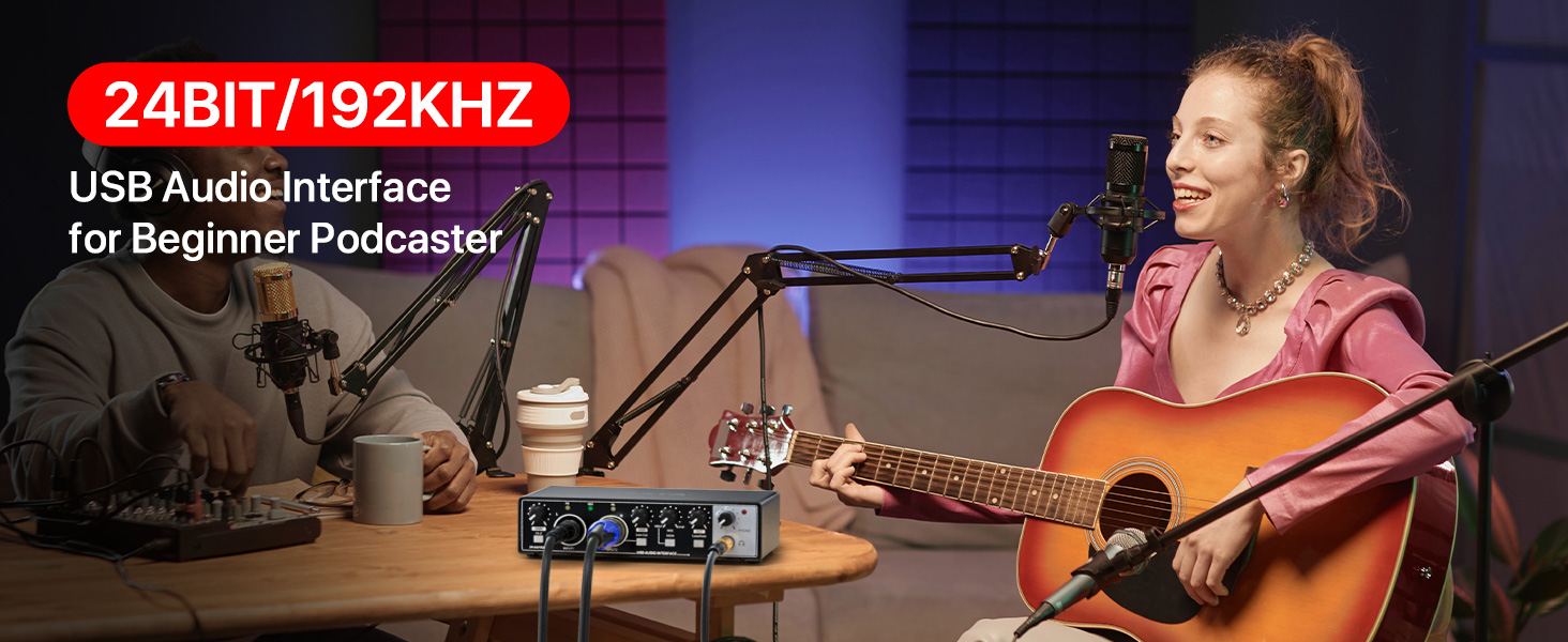 Audio Interface for PC Audio Interface for Recording Music Portable Interfaz de Audio Mixer