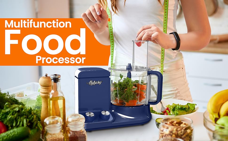 NutriChef Food Processor 2 Liter Capacity Multipurpose & Ultra Quiet