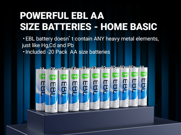 Amazon.com: EBL AA Batteries 20 Pack 1.5V Alkaline Double A