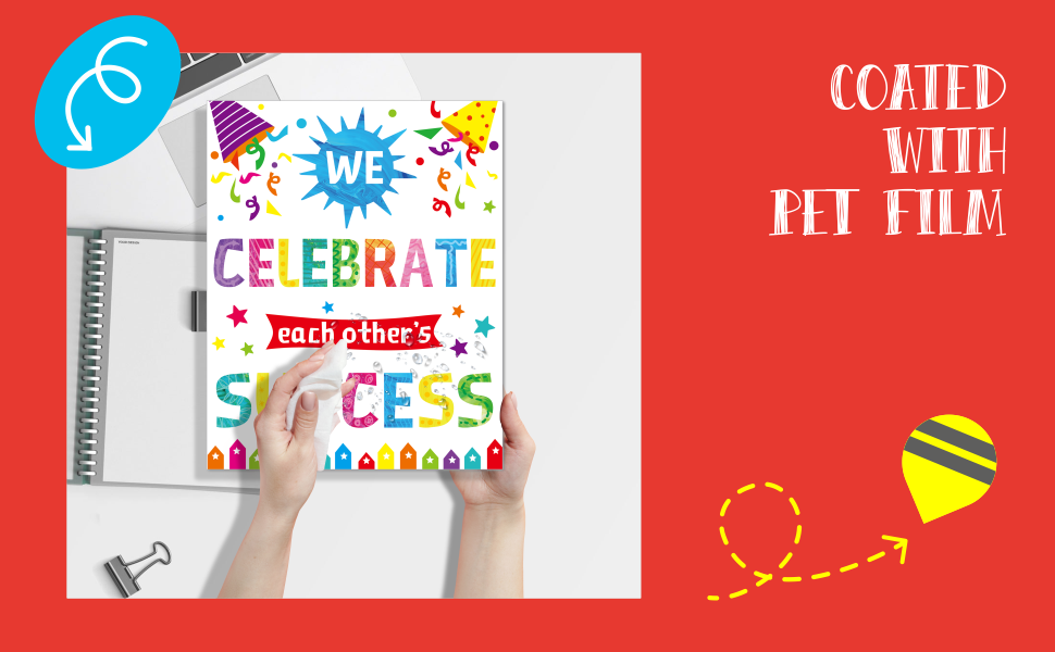 Classroom Banner Poster, 11 PCS Colorful Bulletin Board