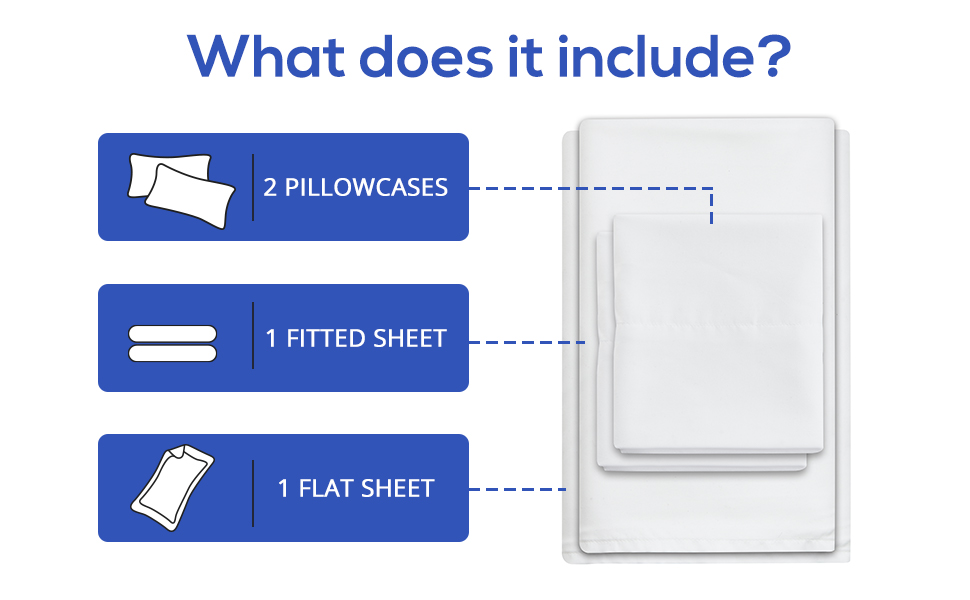 HUXMEYSON Full Size Sheets Set, 4Piece Hotel Luxury Bed