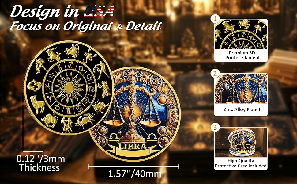 Twelve Constellations Aquarius Protective Talisman Coin