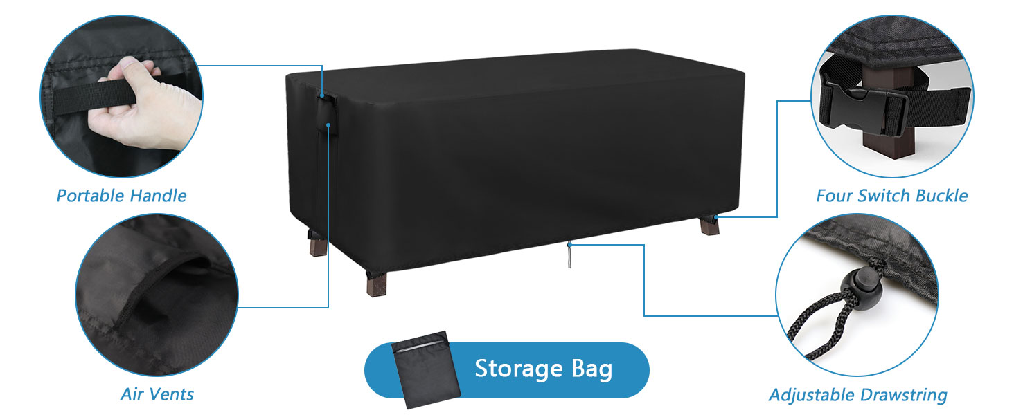 Kingling Outdoor Dining Table Cover, 60 Inch Patio Dining