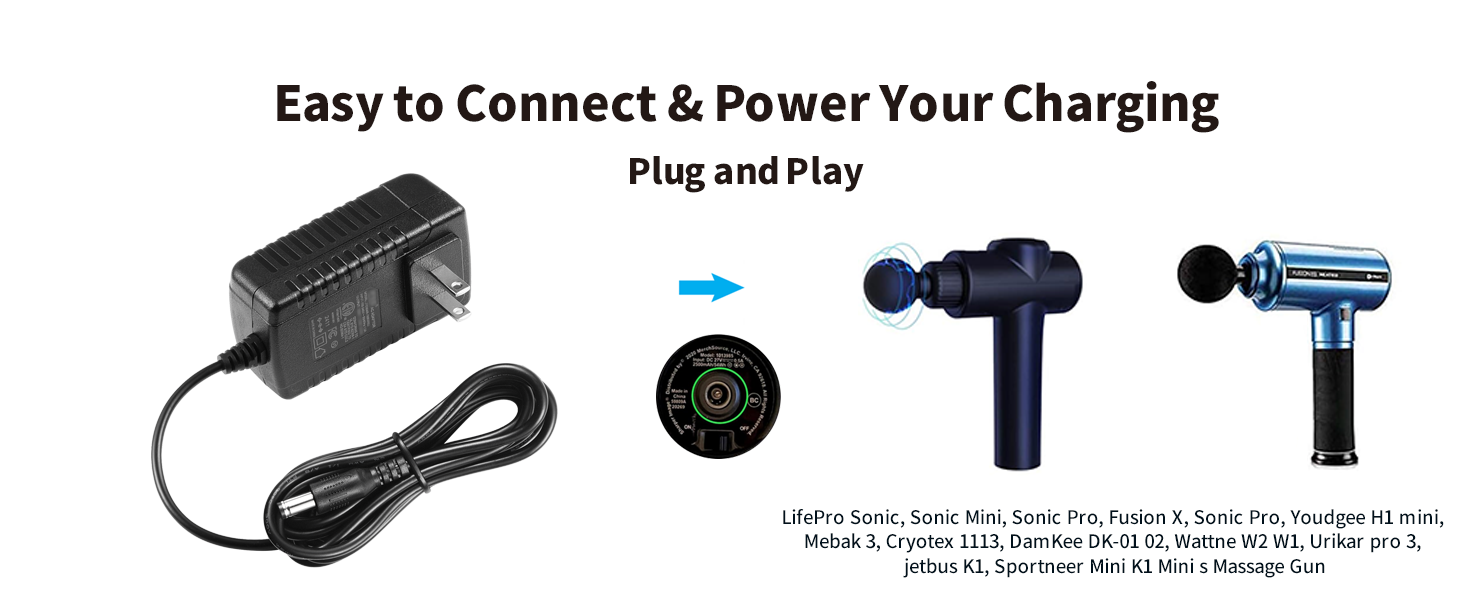 massage gun charger charging cord for massage gun sonic massage gun youdgee massage gun