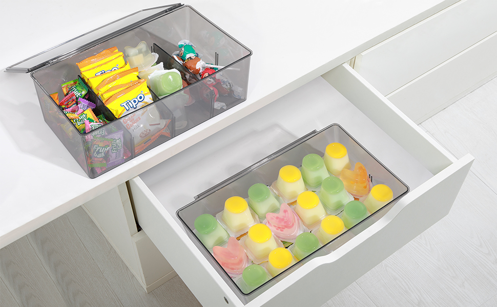 2 Pack Puricon Tea Bag Organizer Clear Acrylic Tea Storage