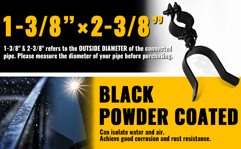 VIVIDA Chain Link Gate Latch 13/8" x 23/8", Black Gate