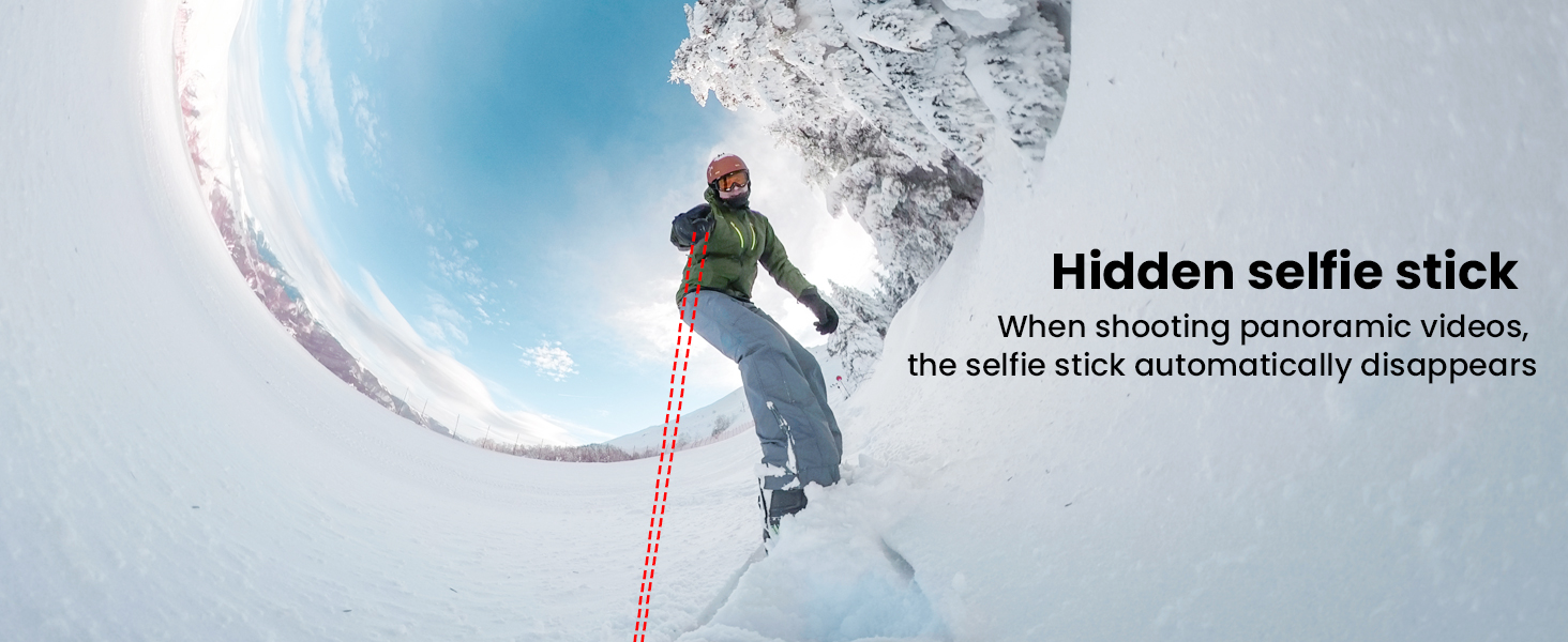 invisiblse insta 360 selfie stick