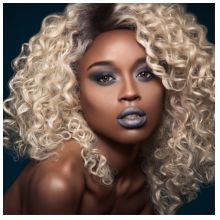 blonde curly hair girl