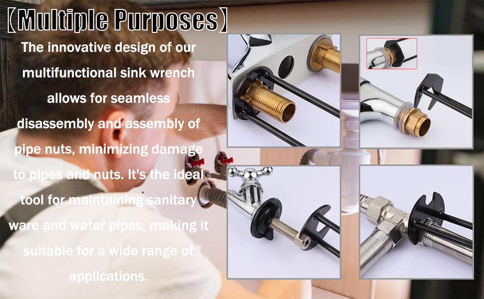 IVYDREVER SlimSpace Installer, Under Sink Wrench Faucet Tool