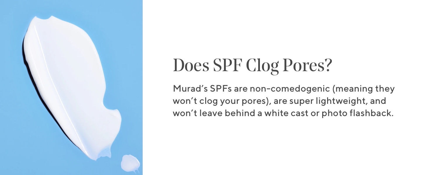 does spf clog pores