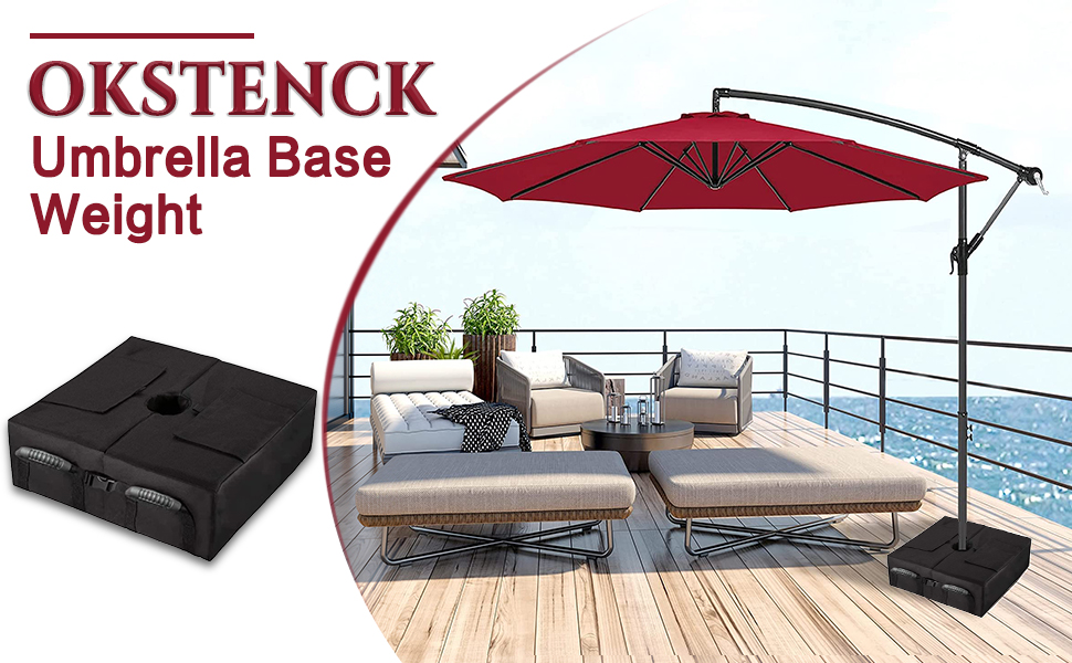 18 "Detachable Umbrella Base Weight Bag OKSTENCK Square Umbrella Base