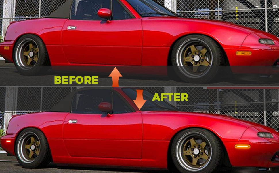 TOTMOX Smoke Lens LED Side Marker Lights for 19902005