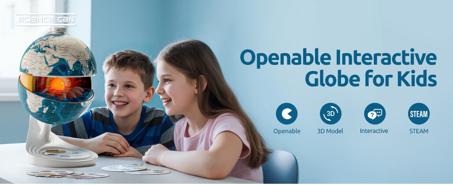Openable Interactive Globe for Kids