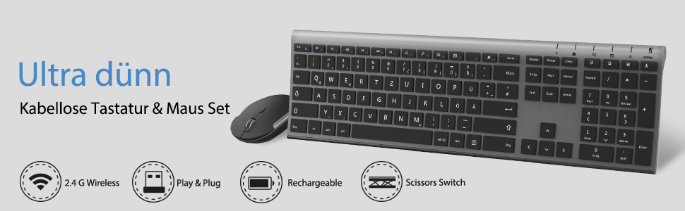 Teclado y ratón inalámbricos