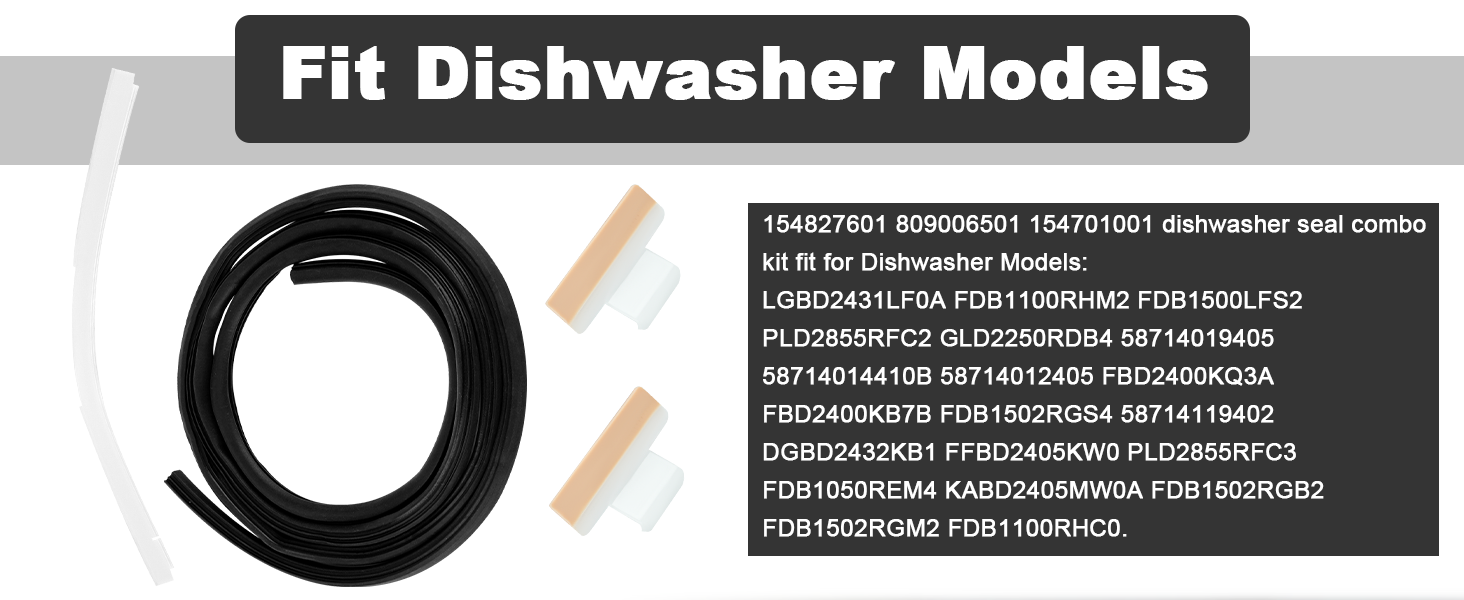 154827601 Dishwasher Door Seal Fit For Frigidaire