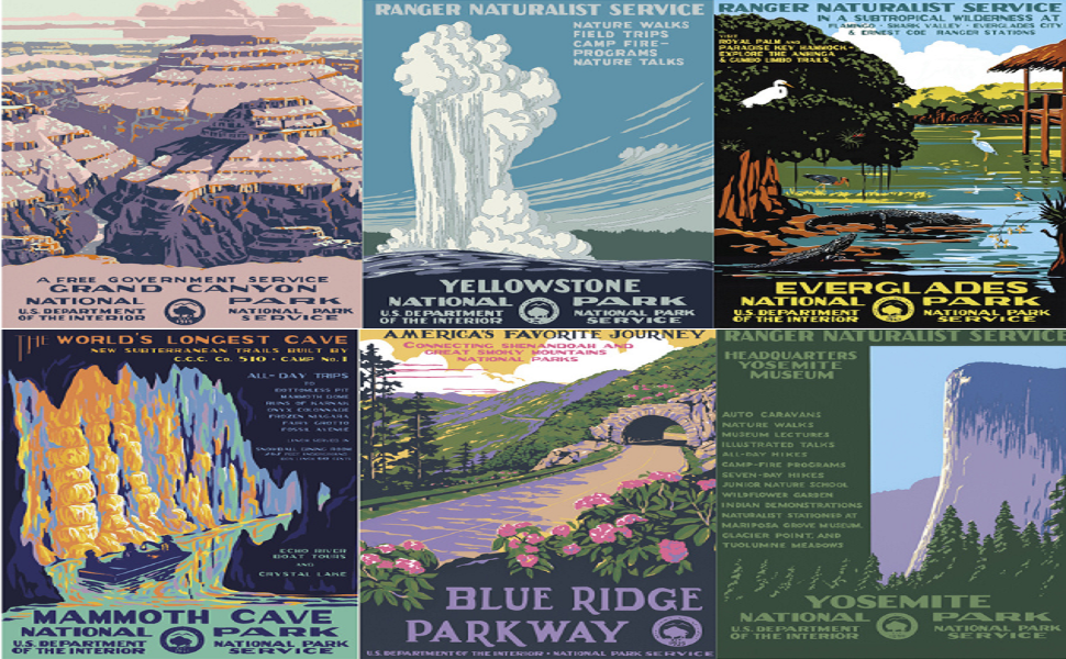 National Parks GRID WPA Wall Calendar 2025, Monthly January