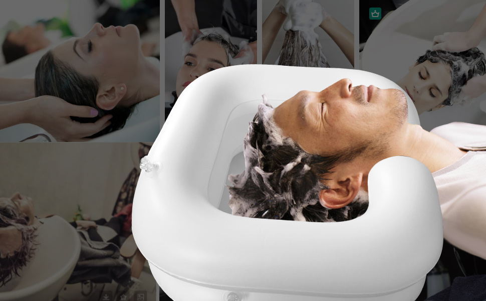 Portable Inflatable Shampoo Basin for Bedside Hair Washing