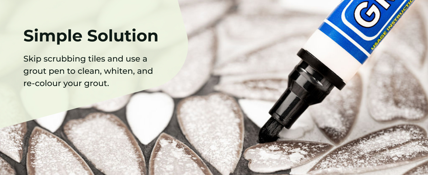 Grout Pen White Tile Paint Marker Waterproof Grout Paint, Tile Grout Colorant and Sealer Pens