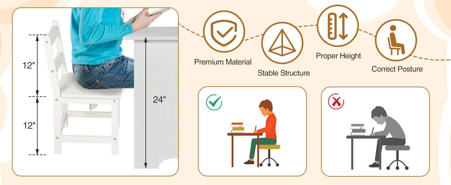 Kids Desk and Chair Set
