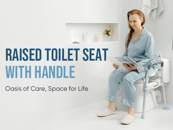 RAISED TOILET SEATWITH HANDLE