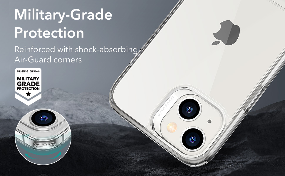 ESR Metal Kickstand Case Compatible with iPhone 14 Plus Case, 3 Stand