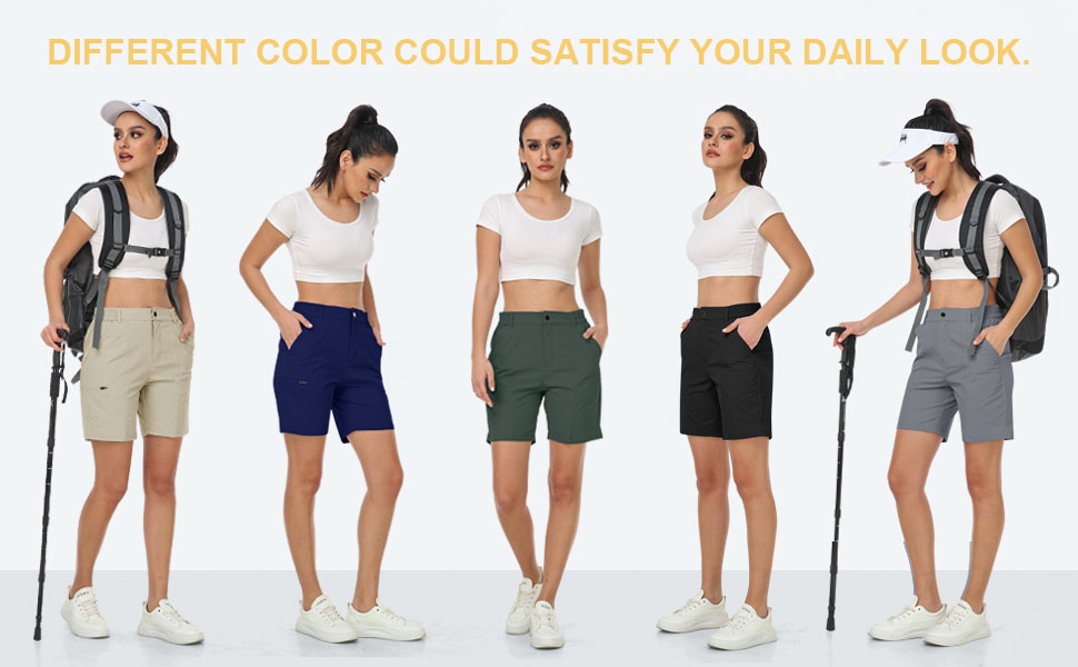 Women's Hiking Cargo Shorts Quick Dry Lightweight