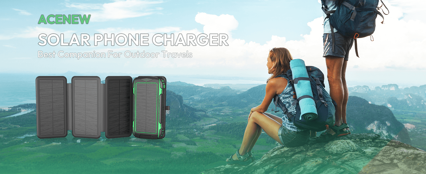 solar charger power bank portable phone battery iphone powered cell camping pack chargers charging