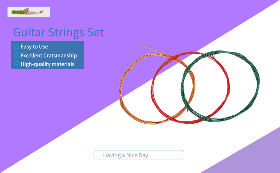 Guitar Strings Set, 6Pcs/Set Metal Nylon Strings