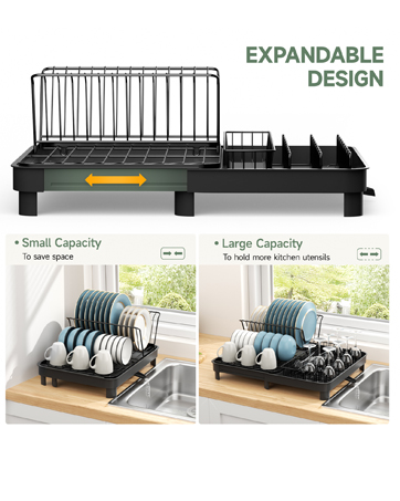 Expandable dish drainers