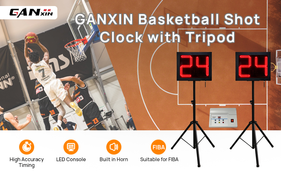 GAN XIN 2 Units Basketball Shot Clock Timer & Controller