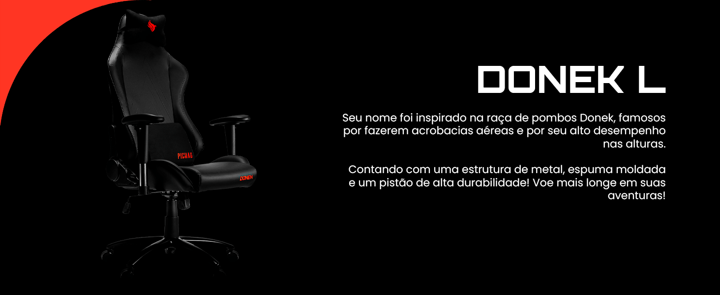 Cadeira Gamer Pichau Donek L Preto