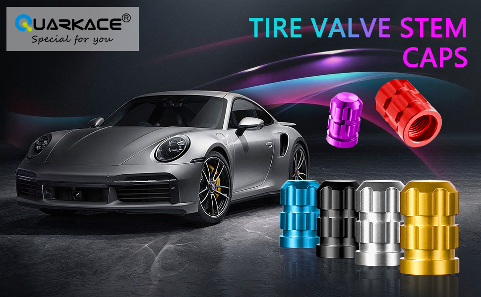 QUARKACE Valve Stem Caps, NonFading Bright Color