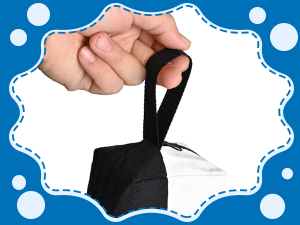 white makeup bags handles