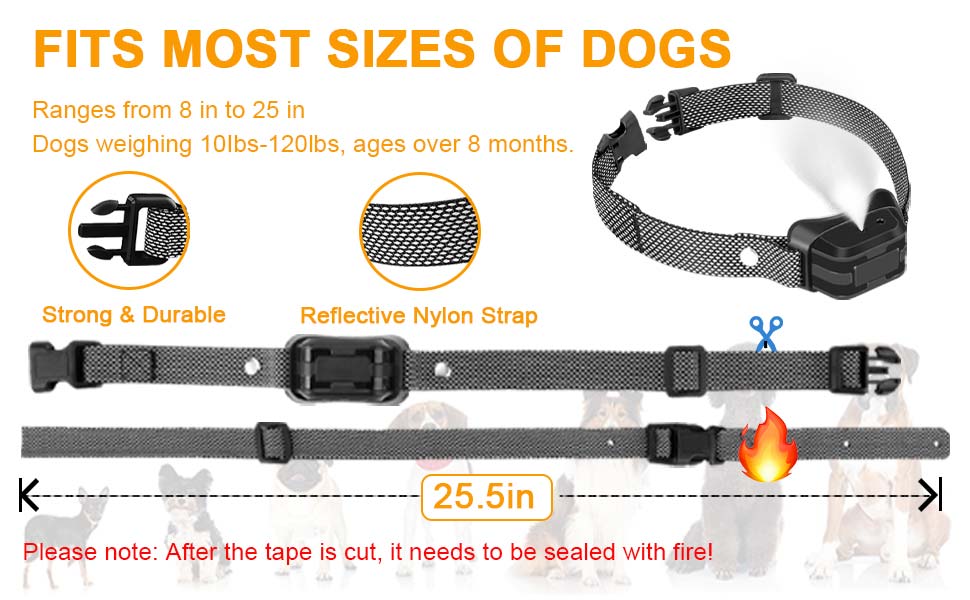 Auto Citronella Bark Collar Waterproof IPX67 Spray Bark Collar with 3