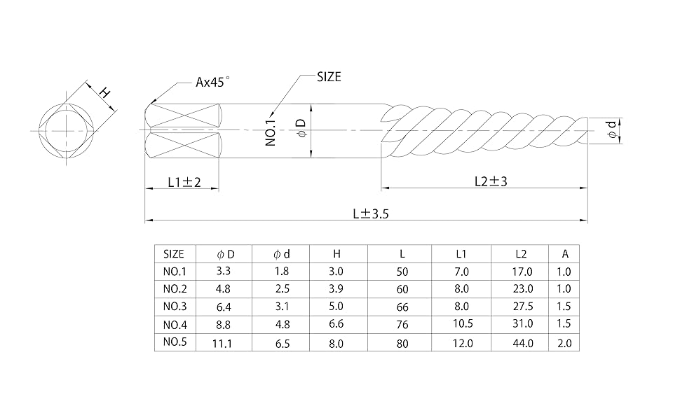 PRESTO Screw Extractor Set Damaged Screw Broken Bolt Extractor Kit